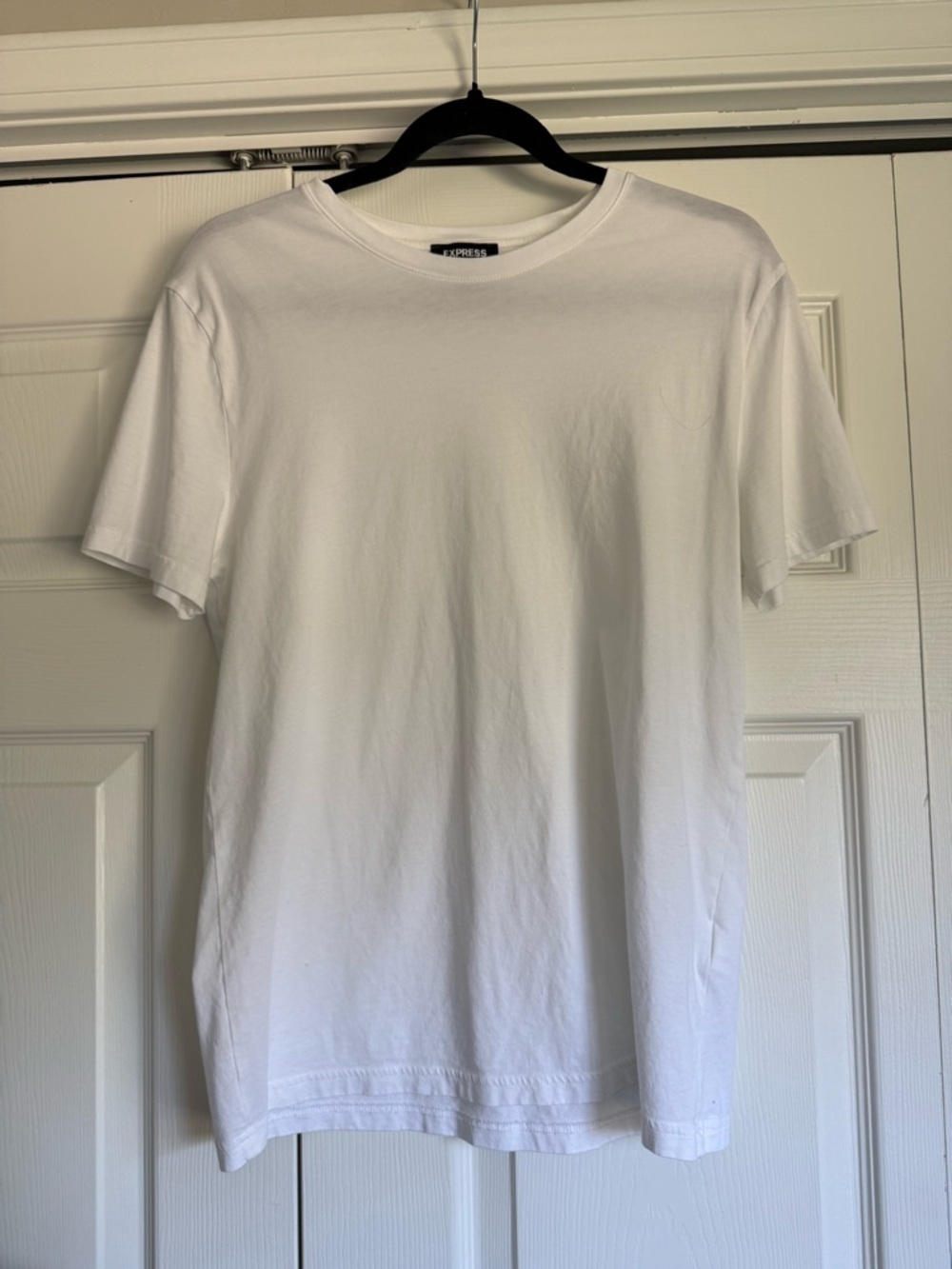 Express White Short Sleeve Crew T-Shirt